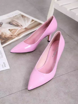 CHANEL Shallow mouth kitten heel Shoes Women--013